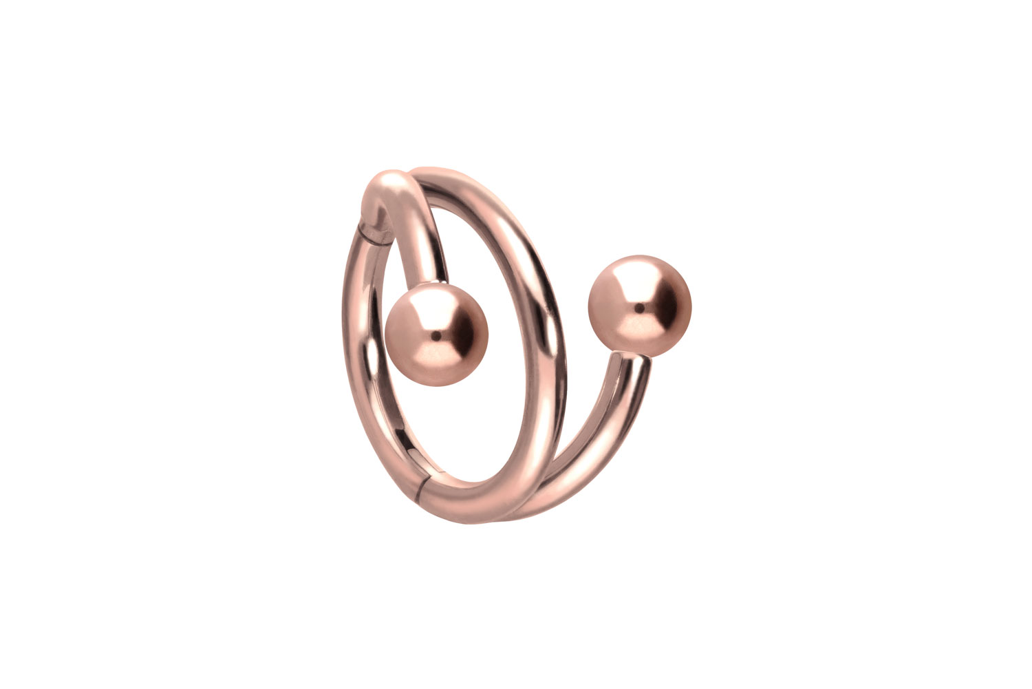 Titan Segmentring Clicker Piercing mit Innengewinde 3 RINGE + 2 KUGELN